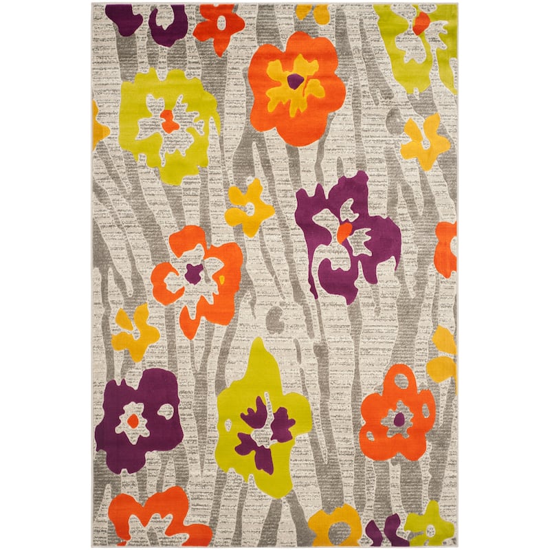 SAFAVIEH Porcello Juliana Modern Rug - 5'2" x 7'6" - Light Grey/Purple