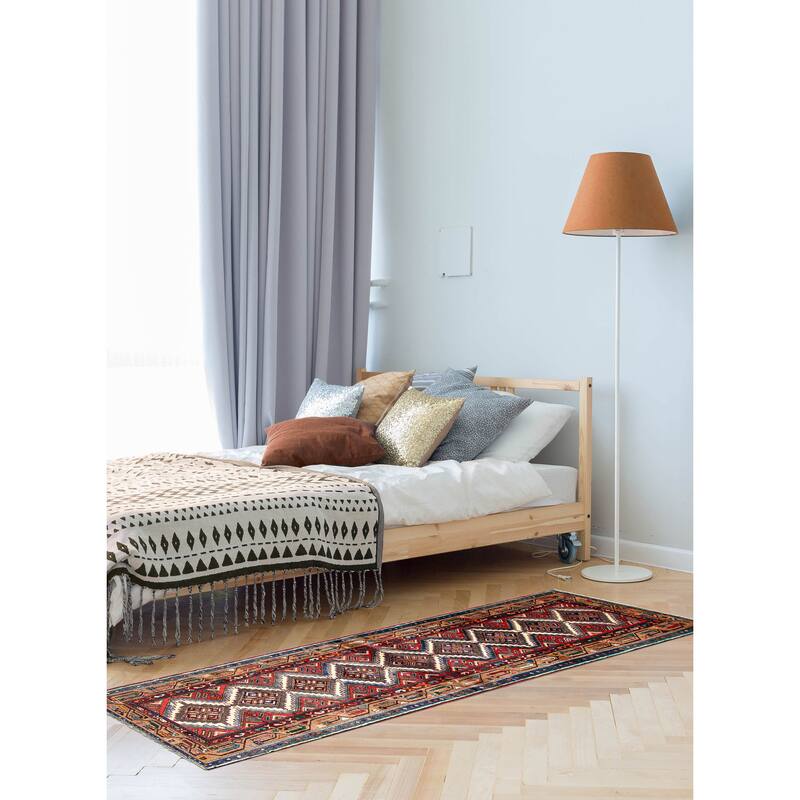 ECARPETGALLERY Hand-knotted Konya Anatolian Red Wool Rug - 2'6 x 8'10