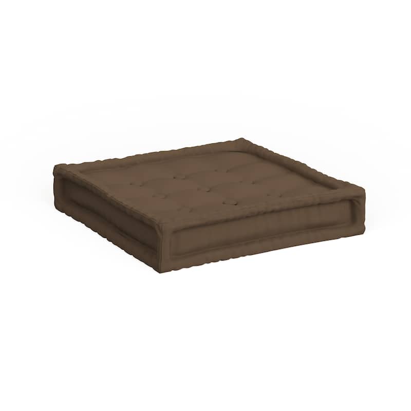 25-inch Microsuede Square Tufted Floor Pillow