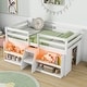 preview thumbnail 14 of 17, Gymax Twin Size Loft Bed w/ LED Lights Staircase & Safety Guardrail