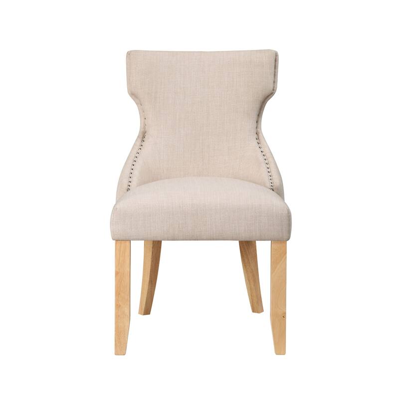 Gaji Contemporary Wood Tufted Wingback 2-Piece Side Chairs by Furniture of America