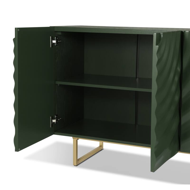 Christopher Knight Home - Oliver 60" Sideboard with Textured Doors and Adjustable Shelves