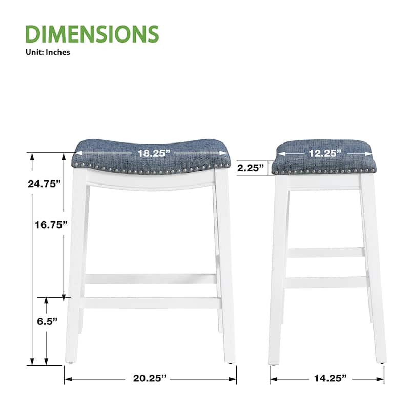 24" Saddle Stool (Set of 2)