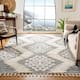 SAFAVIEH Moroccan Tassel Shag Iulieana Boho Tribal 2-inch Thick Rug - 8' x 10' - Ivory/Grey