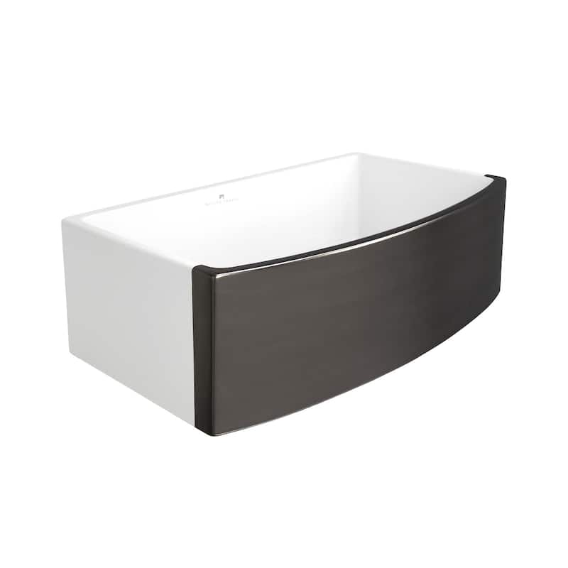 Rendezvous Fireclay Farmhouse Kitchen Sink - 33" x 19.5" x 10"