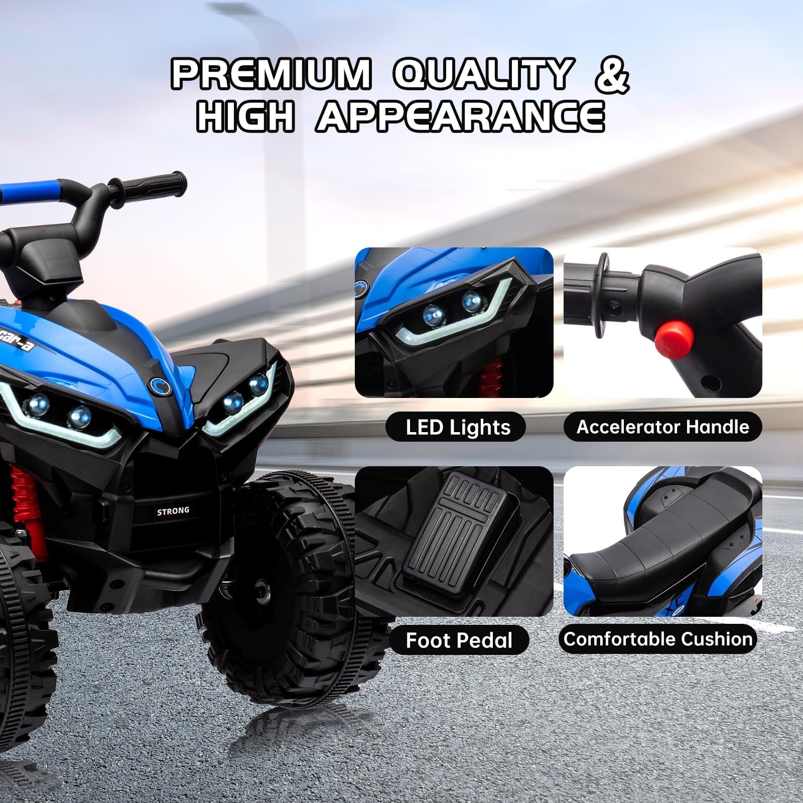 Remote control ride online on quad bike