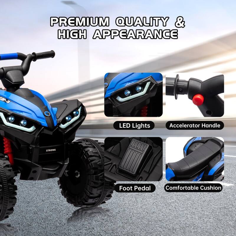 12V Ride on 4-Wheeler ATV Quad Vehicle with Remote Control