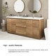 preview thumbnail 50 of 85, Floating Bathroom Vanity with Integrated Resin Top