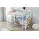 preview thumbnail 22 of 31, Full Metal Loft Bed with Desk, Storage Stairs & LED