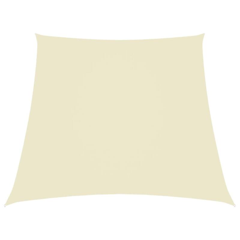 vidaXL Sunshade Sail Oxford Fabric Trapezium 2/4x9.8' Cream - 2/4 x 3 m