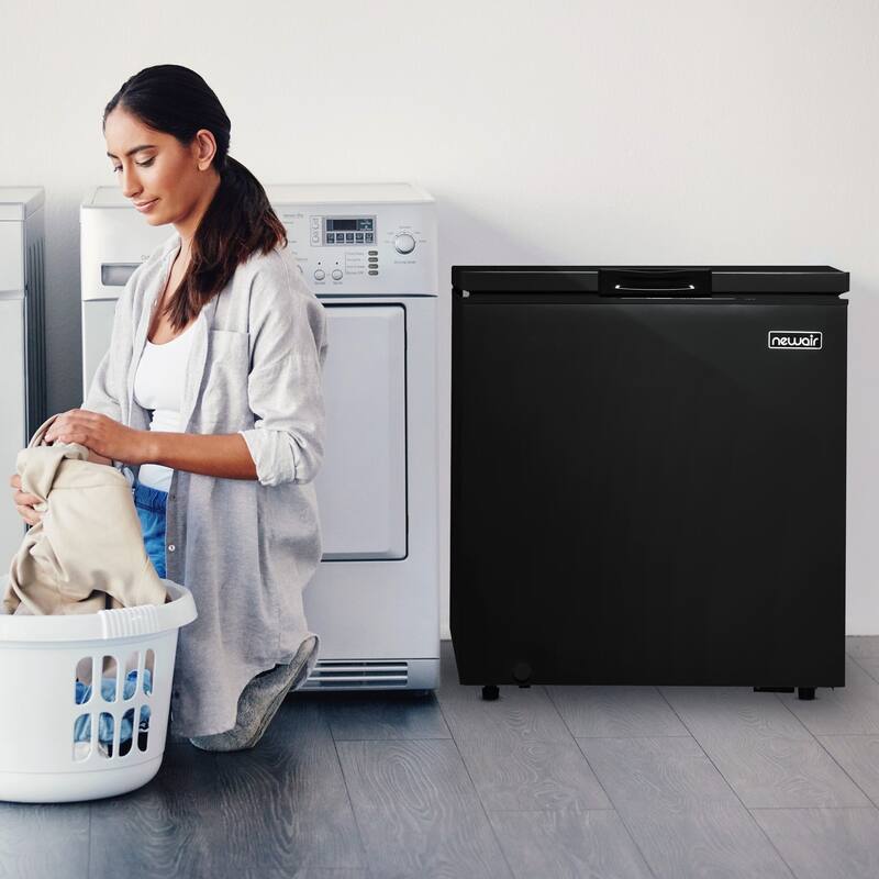 Newair 5 Cu. Ft. Mini Deep Chest Freezer and Refrigerator in Black with Digital Temperature Control and Fast Freeze Mode