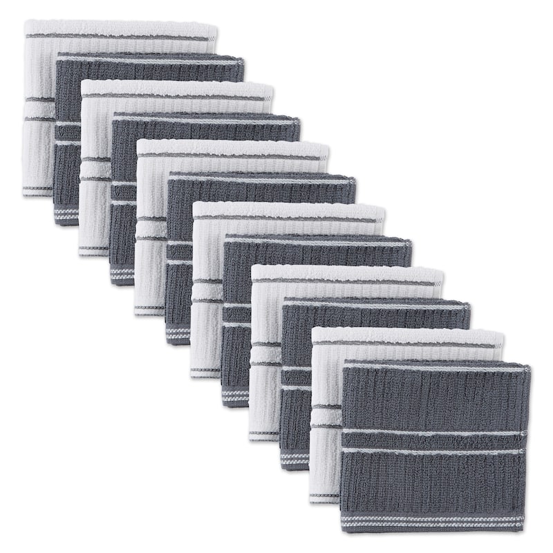 J&M Ribbed Terry Dishcloth (Set of 12)