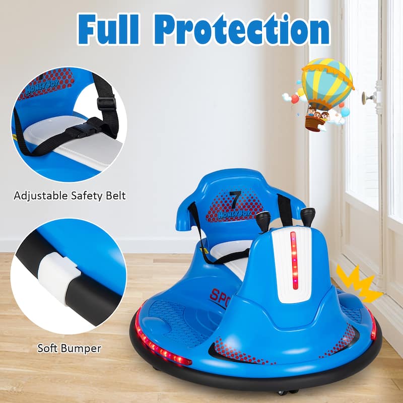 6V Bumper Car for Kids Toddlers Electric Ride On Car with 360° Spin