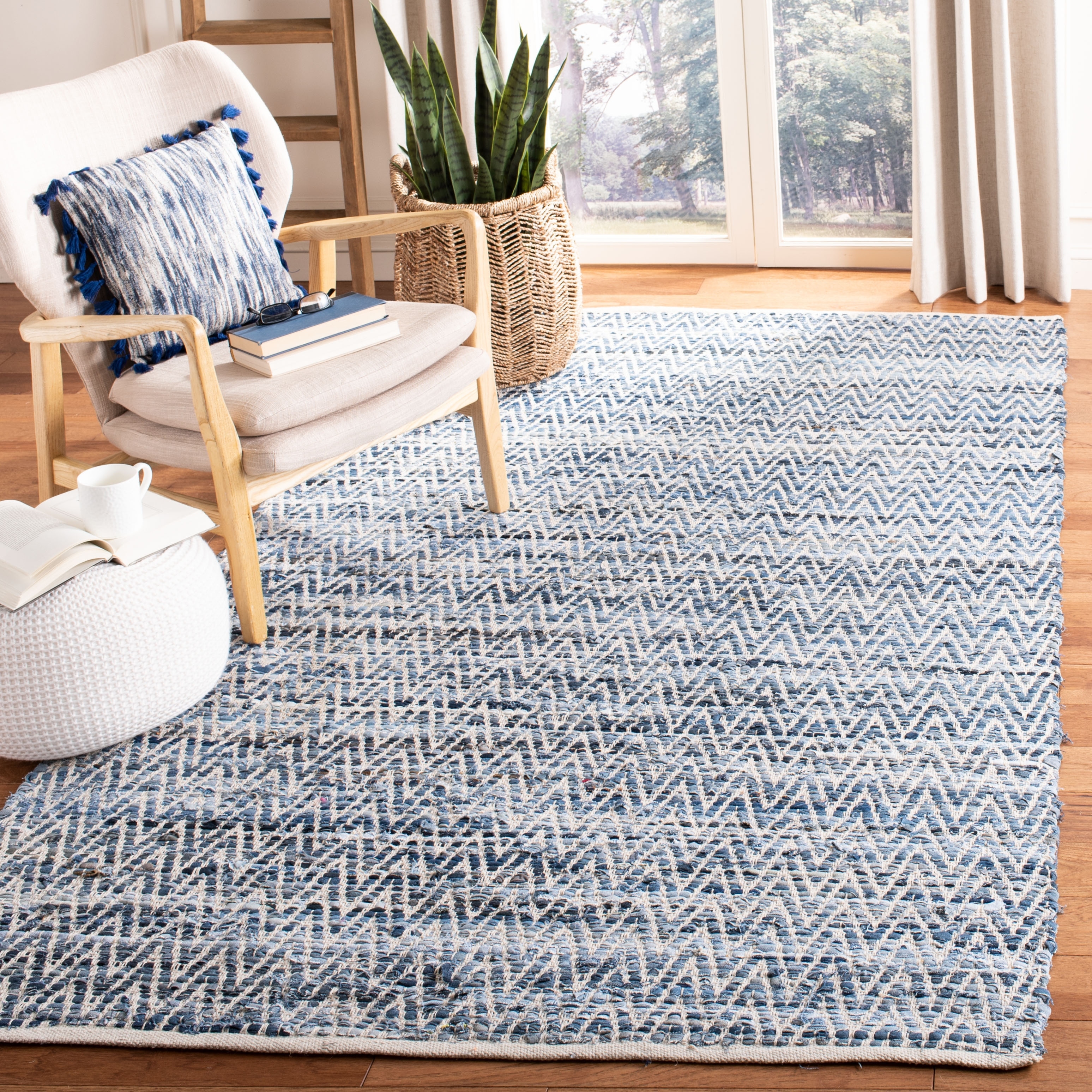 SAFAVIEH Handmade Montauk Konca Casual Geometric Cotton Rug