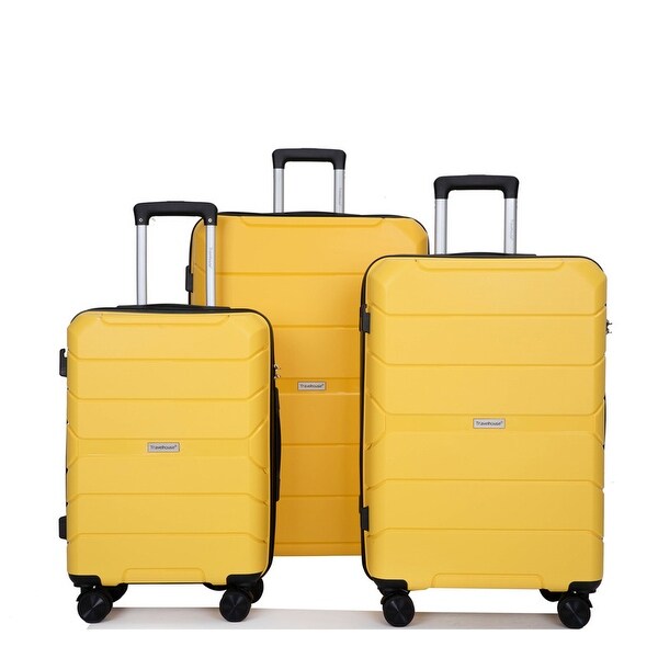 3 Piece Hardshell Suitcase Set PP Luggage Sets with TSA Lock On Sale Bed Bath Beyond 37844633