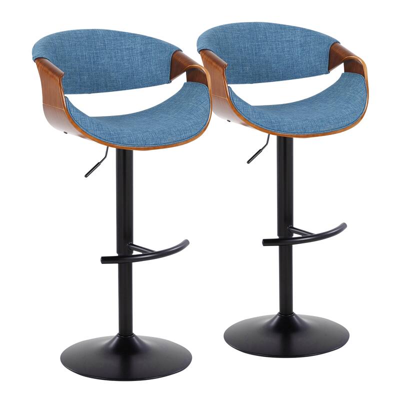 Carson Carrington Sauda Adjustable Bar Stool with Rounded T Footrest (Set of 2)