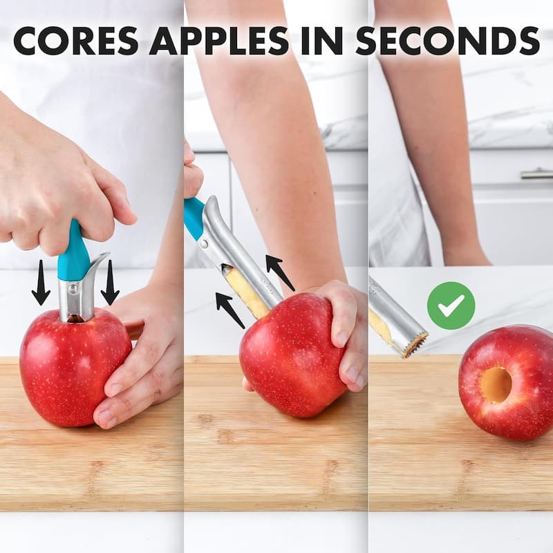 Zulay Kitchen Ultra Sharp Stainless Steel Apple Corer Tool