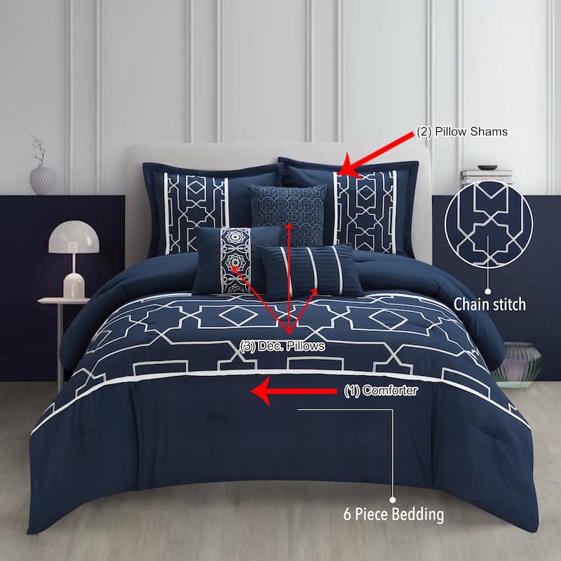 Nanshing Trent 6 Piece Modern Comforter Set