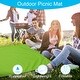 preview thumbnail 4 of 3, 43" x 28" Beach Blanket Waterproof Picnic Mat with Carry Bag Green