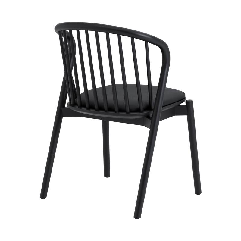 Echo Solid Wood and Faux Leather Dining Chairs - Set of 2