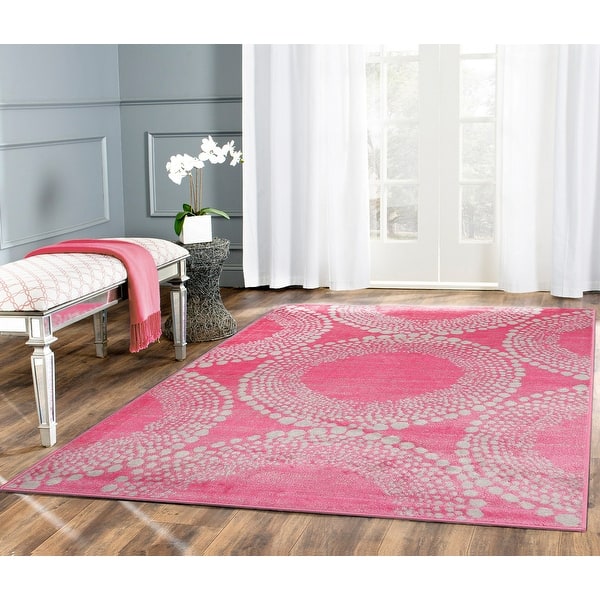 Polypropylene Modern Pink Oriental Area Rug Bed Bath & Beyond 32109507