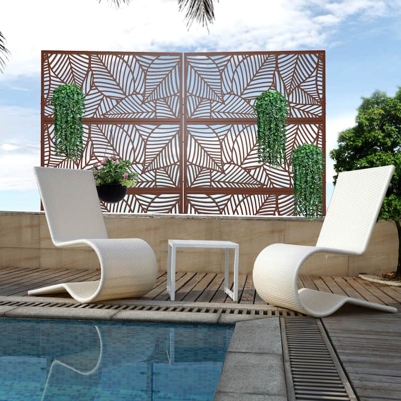 Privacy Screen Free Standing Leaf