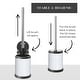 preview thumbnail 5 of 6, Bath Toilet Bowl Brush Holder with Folding Lid White - 15 inches H x 4.8" Diam