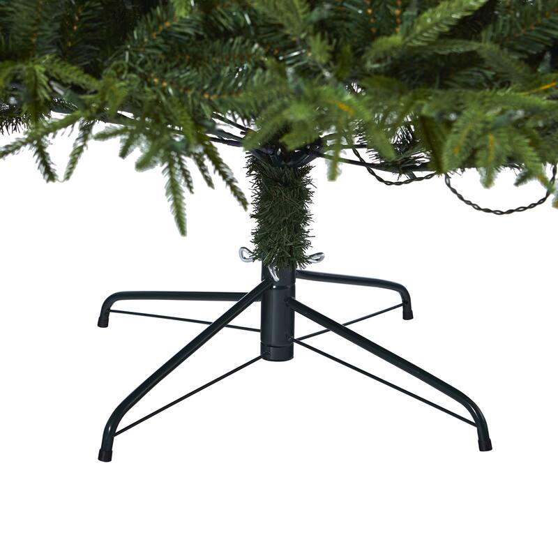 7.5' Colorado Mountain Fir "Natural Look" Artificial Christmas Tree with 600 Clear LED Lights and 3048 Bendable Branches
