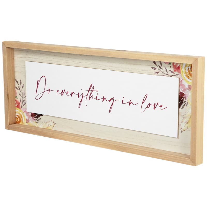 Do Everything In Love Wooden Wall Sign - 19.75"