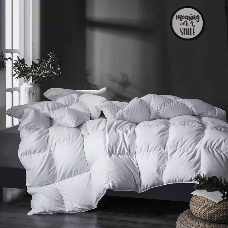 Heavyweight Feathers Down Comforter for Colder Weather/Sleeper, Hotel