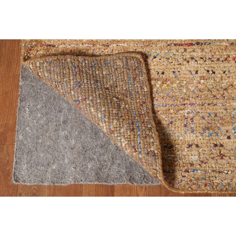 Moroccan Oriental Area Rug Handmade Jute Carpet - 9'5"x 13'4"