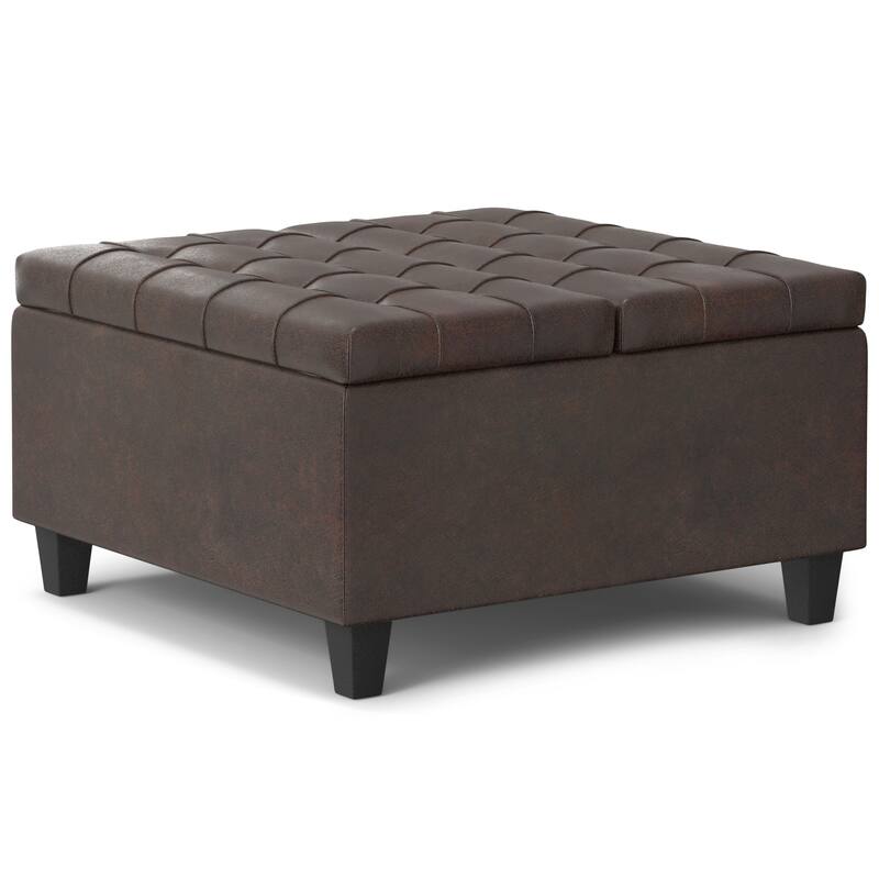 WYNDENHALL Elliot 30 inch Wide Transitional Square Table Ottoman