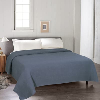 100-percent Cotton Waffle Weave Medium Weight All Season Thermal Blankets
