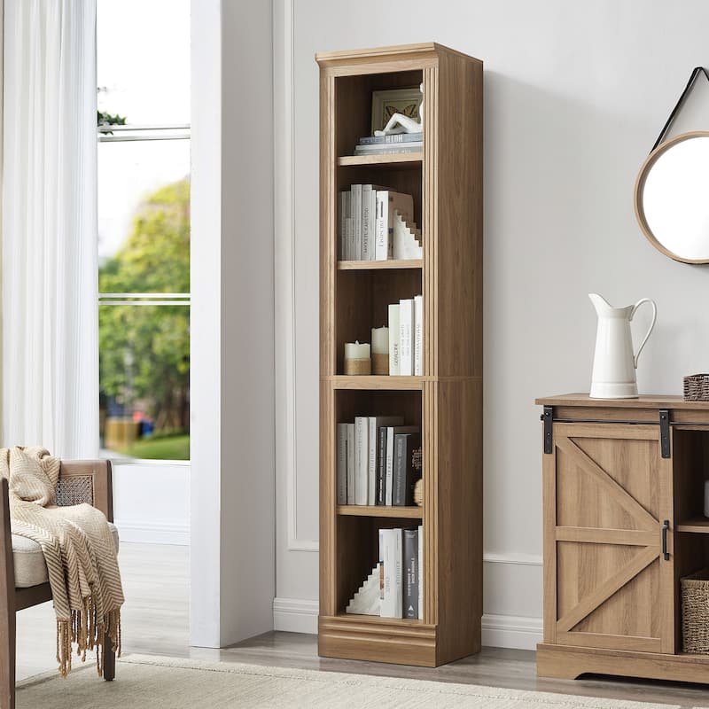 Halston 72.5" Tall Modular Bookcases Bookshelves 5-Tier Display Shelves Organizer and Storage