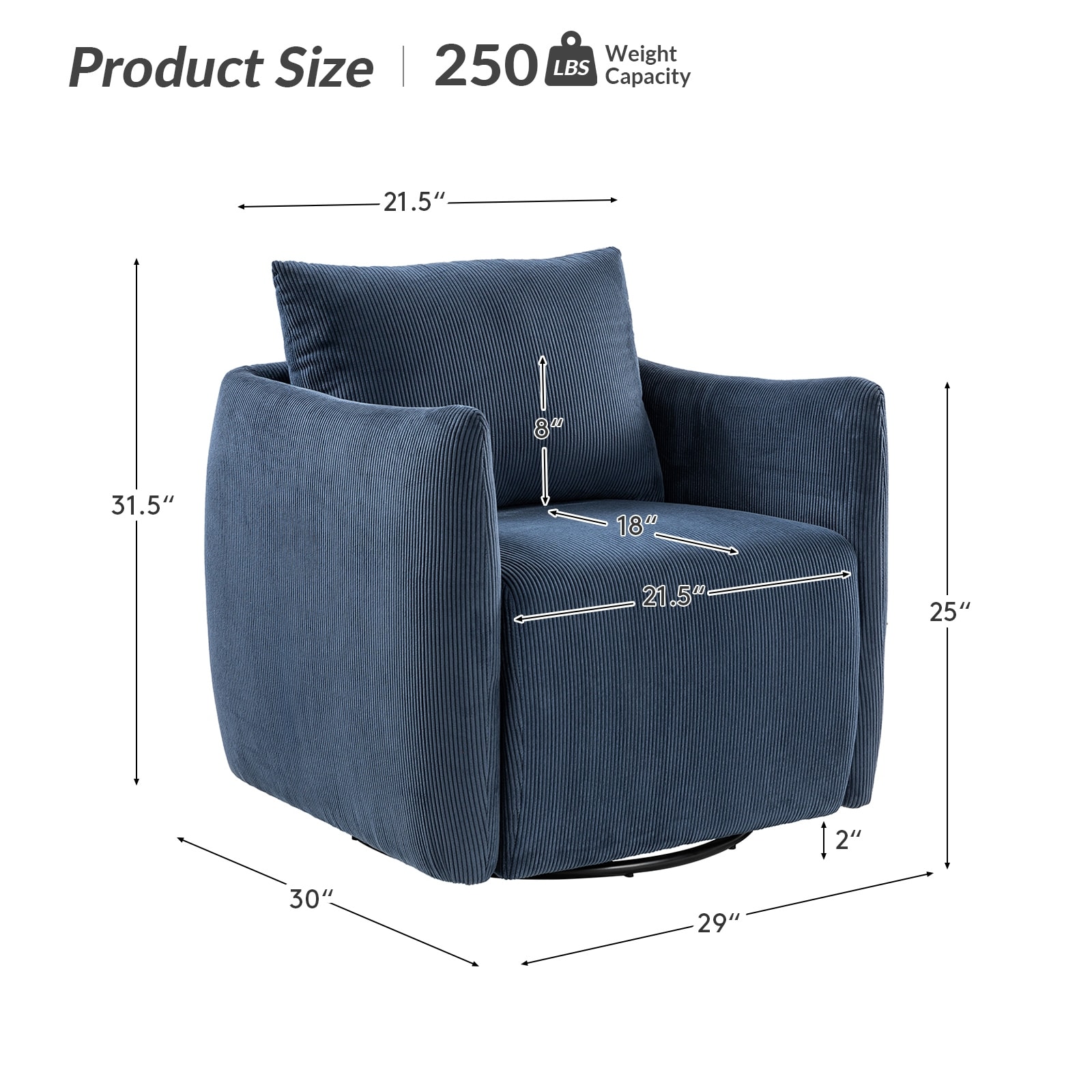 Vanessa upholstered cheap swivel chair