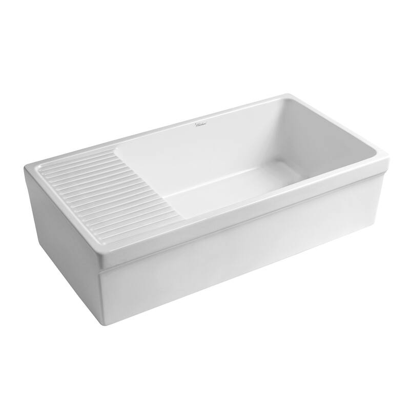 Whitehaus Collection Fireclay Quatro Alcove Sink