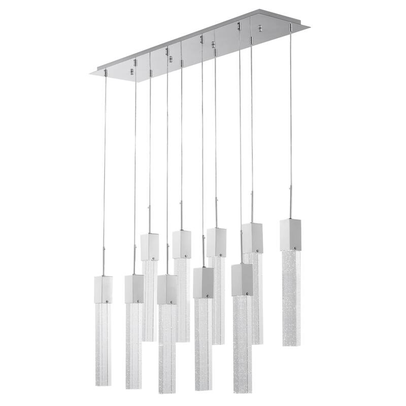 Rectangular Crystal Chandelier // XL 10 Light - N/A