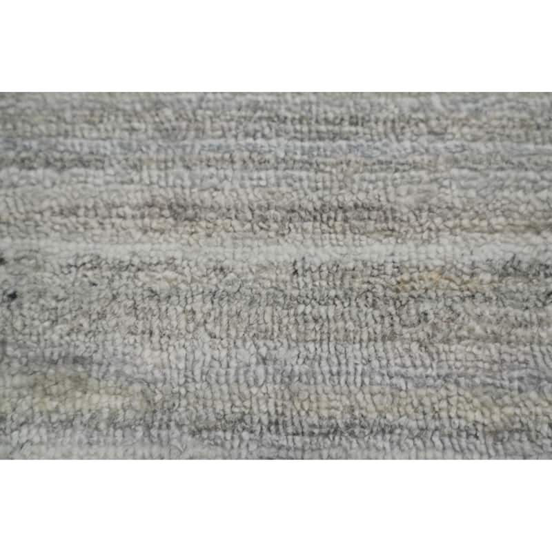 Hand Knotted Oriental 100% Wool Carpet Tribal Animal Pictorial Greys & Charcoal Gabbeh Area Rug - 9' 10'' X 7' 10''