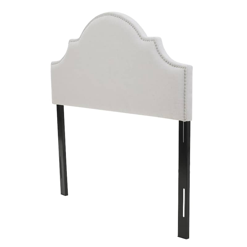 Queen bed, Headboard with Black finish on height-adjustable legs