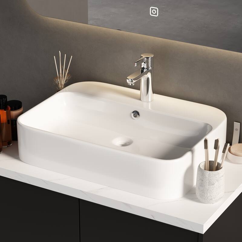Lacquer Finish Single Vanity for Stylish Bathrooms Bathroom Vanity