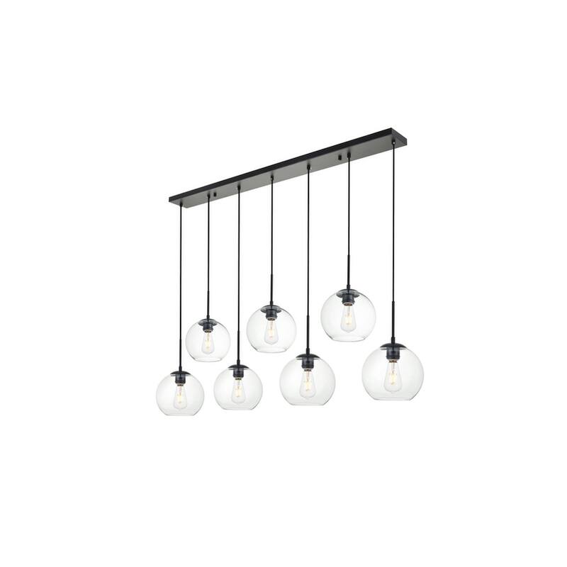 7-Light 54 inch Pendant with Clear Glass