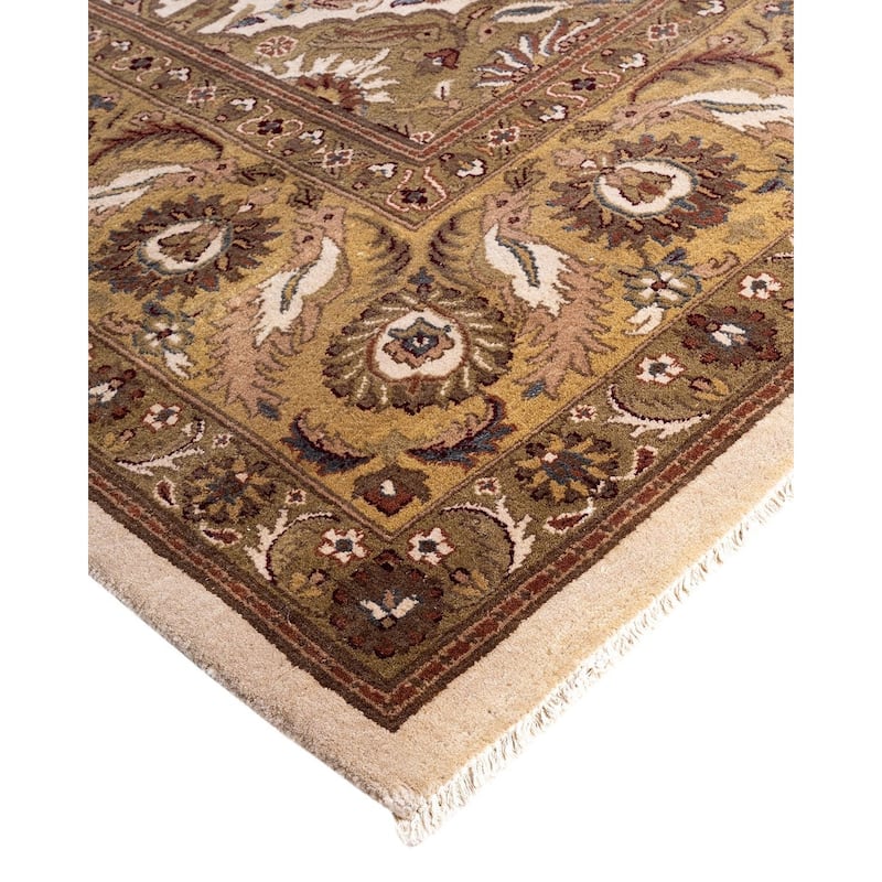 Kashan One-of-a-Kind Hand-Knotted Area Rug, Brown - 9' 3" x 12' 1"