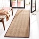 preview thumbnail 22 of 144, SAFAVIEH Natural Fiber Oceana Herringbone Seagrass Rug 2'6" x 8' Runner - Natural/Dark Brown