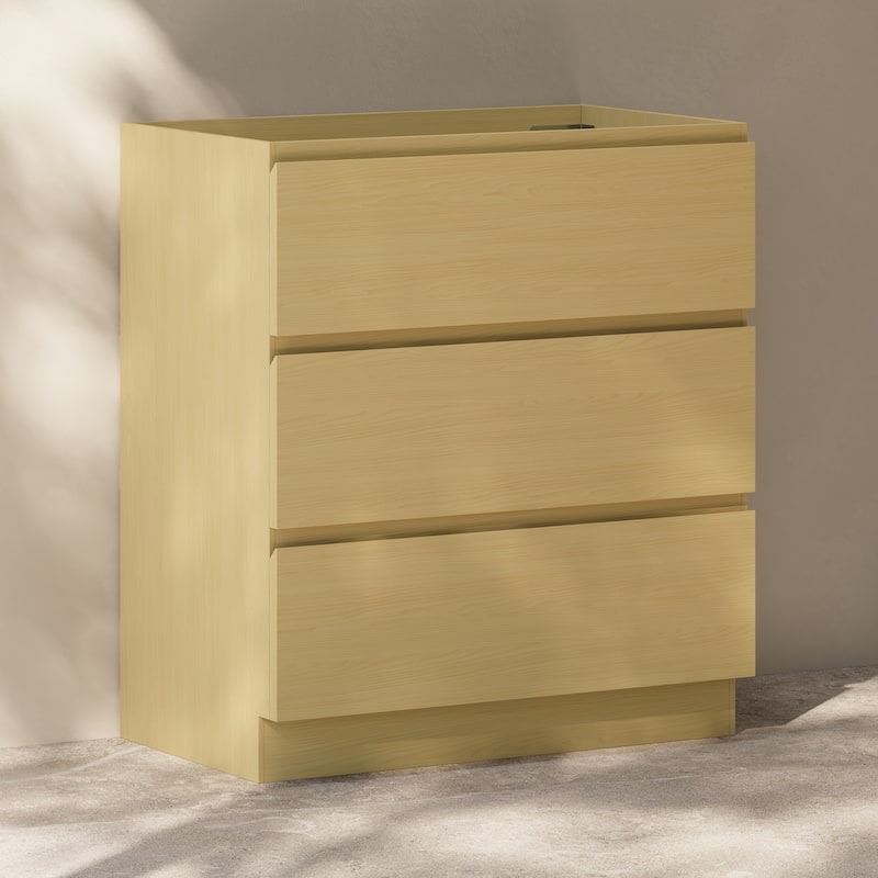 Liberte 30" Freestanding Bathroom Vanity Cabinet Without Top In Natural Oak - 30