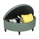 preview thumbnail 31 of 48, Adeco Half Moon Storage Ottoman Semi Circle Bench