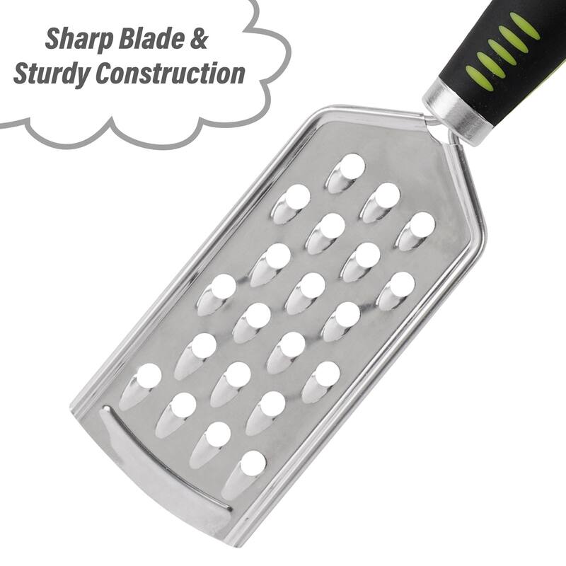 Stainless Steel Cheese Grater Vegetable Fruits Chocolate Slicer for Kitchen - Silver, Black, Green