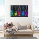 preview thumbnail 31 of 64, Luminous Party Champagne, Colorful Party Bubbles Modern Black Canvas Wall Art Print for Dining Room