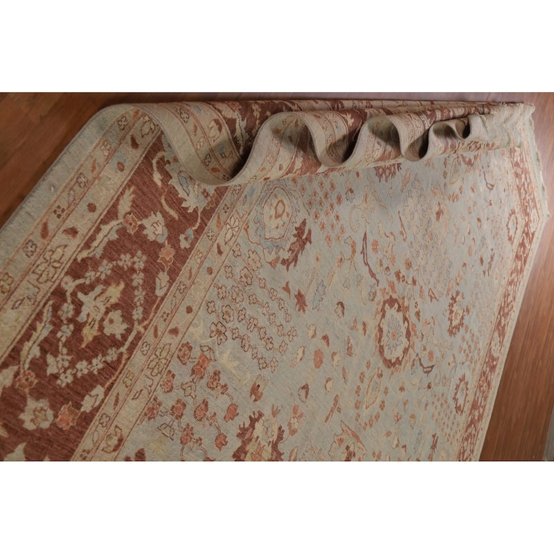 Vegetable Dye Heriz Serapi Oriental Large Rug Hand-knotted Wool Carpet - 12'0"x 17'6"