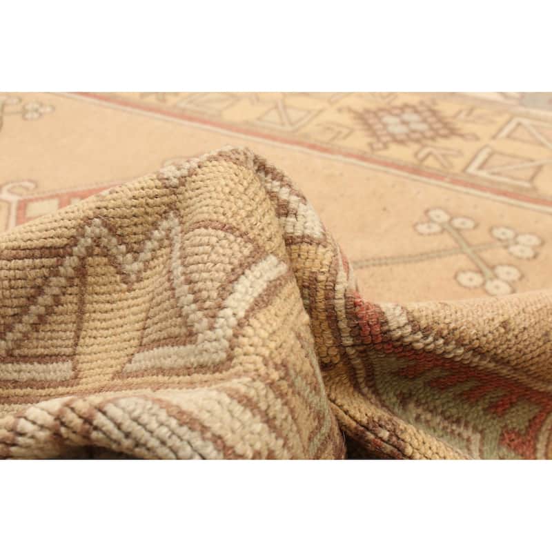 ECARPETGALLERY Hand-knotted Andelz Tan Wool Rug - 3'10 x 8'0