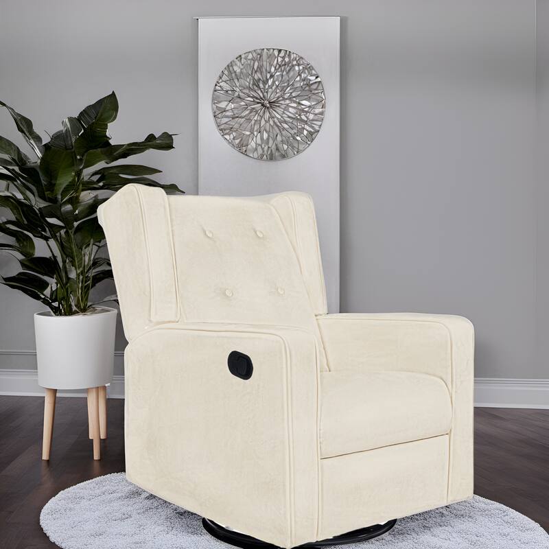360° Swivel Glider Rocker Recliner - Nursery Chair for Breastfeeding & Maternity, Plush Cushions & Gentle Rocking Motion